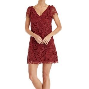 Club Monaco Muted Red Lace Dress (Size 2)